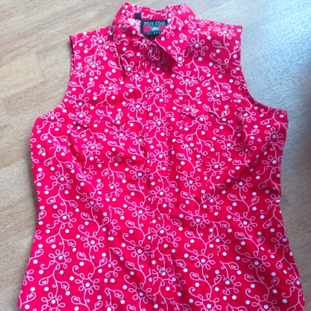 Roper blouse sleeve less women's size small